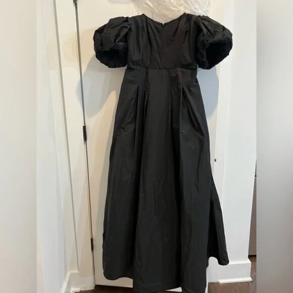 Marchesa Notte Ballon Sleeve Tafetta Gown - Picture 1 of 6